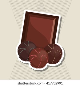 Flat illustration about chocolate design , sweet and delicious