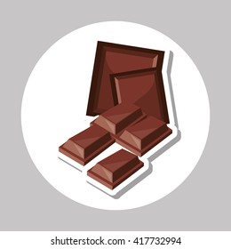 Flat illustration about chocolate design , sweet and delicious