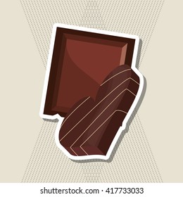 Flat illustration about chocolate design , sweet and delicious