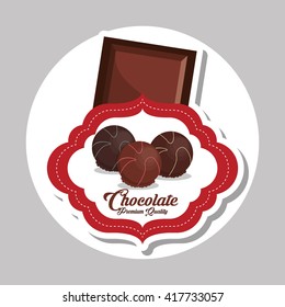 Flat illustration about chocolate design , sweet and delicious