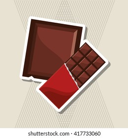 Flat illustration about chocolate design , sweet and delicious
