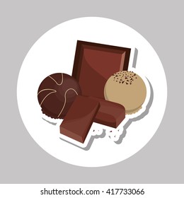 Flat illustration about chocolate design , sweet and delicious