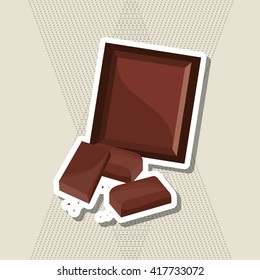 Flat illustration about chocolate design, sweet and delicious