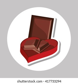Flat illustration about chocolate design, sweet and delicious