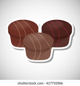 Flat illustration about chocolate design, sweet and delicious
