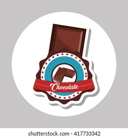 Flat illustration about chocolate design, sweet and delicious