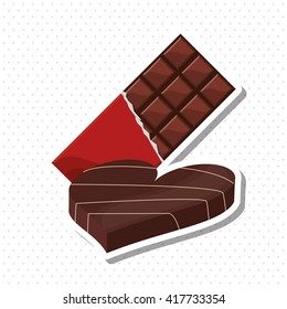 Flat illustration about chocolate design, sweet and delicious