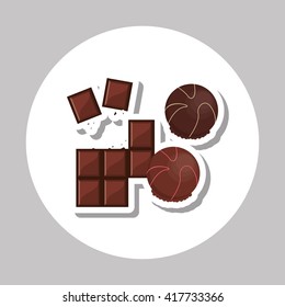 Flat illustration about chocolate design, sweet and delicious