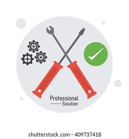Flat illustration about customer service design 