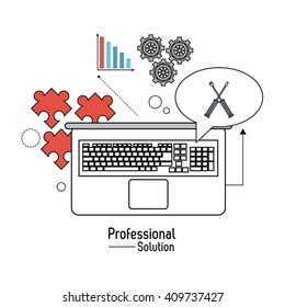 Flat illustration about customer service design 