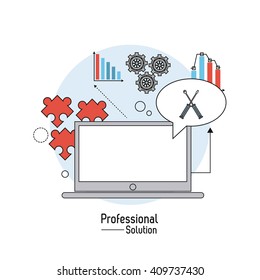 Flat illustration about customer service design 