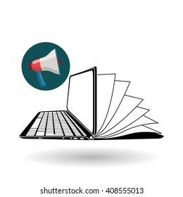 Flat illustration about digital marketing design 
