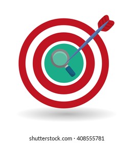 Flat illustration about digital marketing design 