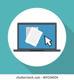 Flat illustration about digital marketing design 