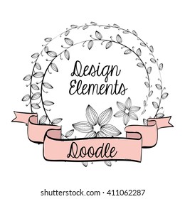 Flat illustration about Doodle design
