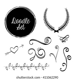 Flat illustration about Doodle design