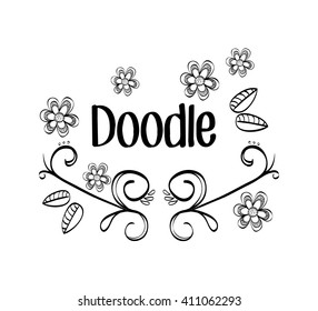 Flat illustration about Doodle design