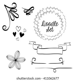 Flat illustration about Doodle design