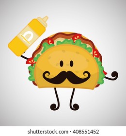 Flat illustration about fast food design 