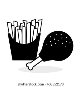 Flat illustration about fast food design 