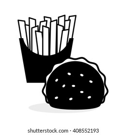 Flat illustration about fast food design 