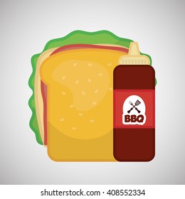 Flat illustration about fast food design 