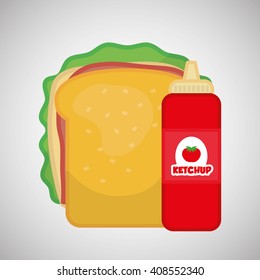 Flat illustration about fast food design 