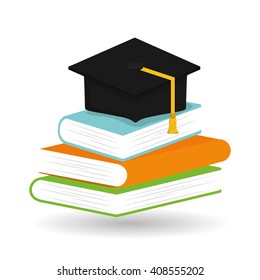 Flat illustration about graduation design 