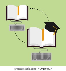Flat illustration about graduation design 