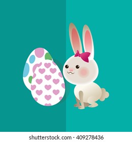 Flat illustration about happy easter design 