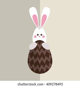 Flat illustration about happy easter design 