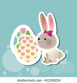 Flat illustration about happy easter design 