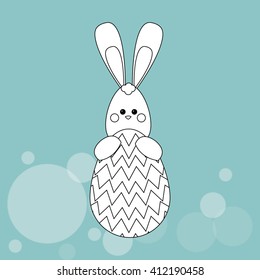 Flat illustration about happy easter design 