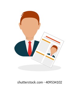 Flat illustration about Human resources 
