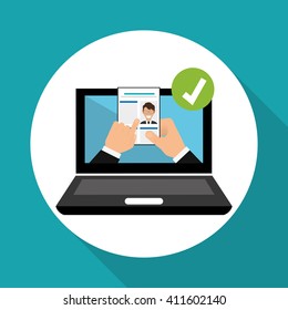 Flat illustration about Human resources 