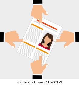 Flat illustration about Human resources 