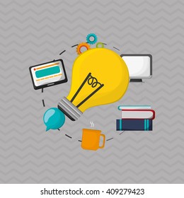 Flat illustration about idea design 
