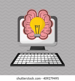 Flat illustration about idea design 