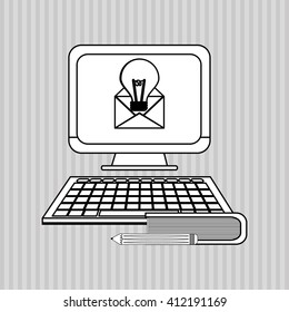 Flat illustration about idea design 