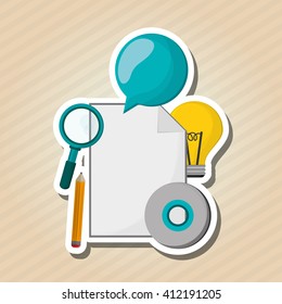 Flat illustration about idea design 