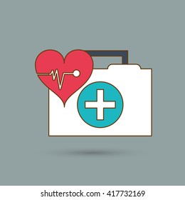 Flat illustration about medical care design 