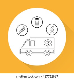 Flat illustration about medical care design 