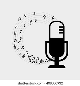 Flat illustration about music design 