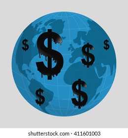 Flat illustration about Oil price, petroleum and gas concepts
