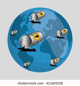 Flat illustration about Oil price, petroleum and gas concepts