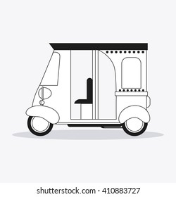 Flat illustration about rickshaw design , vector illustration