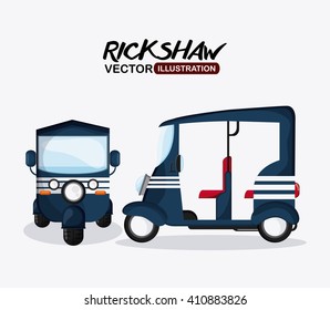 Flat illustration about rickshaw design , vector illustration