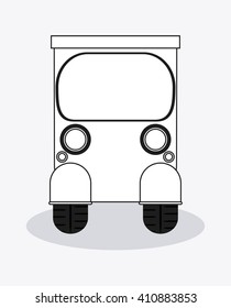 Flat illustration about rickshaw design , vector illustration