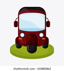 Flat illustration about rickshaw design , vector illustration