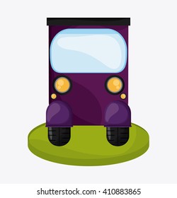 Flat illustration about rickshaw design , vector illustration